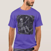 Cool Rock op Skeleton Moon Cool Rock Emo Punk Goth T-shirt (Voorkant)