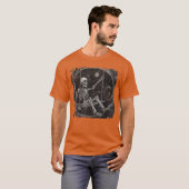 Cool Rock op Skeleton Moon Cool Rock Emo Punk Goth T-shirt (Voorkant volledig)