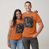 Cool Rock op Skeleton Moon Cool Rock Emo Punk Goth T-shirt (Unisex)