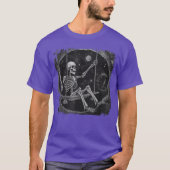 Cool Rock op Skeleton Moon Cool Rock Emo Punk Goth T-shirt (Voorkant)