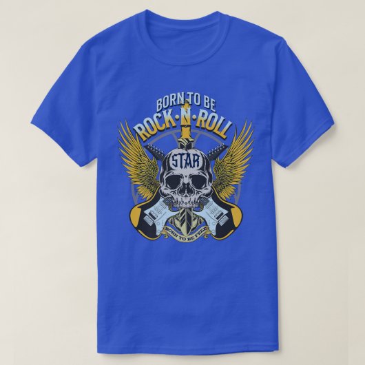 Cool Rock & Roll Guitar Player, Music Lover Idee P T-shirt (Design voorkant)