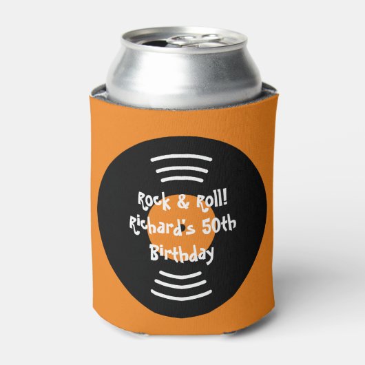Cool Rock & Roll thema Verjaardagsfeest koelboxxen Blikjeskoeler (Blikje Voorkant)