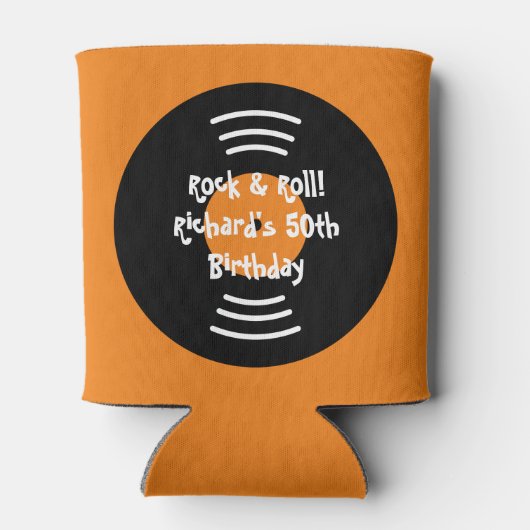 Cool Rock & Roll thema Verjaardagsfeest koelboxxen Blikjeskoeler (Achterkant)