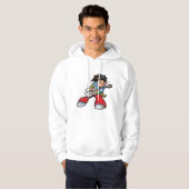 Cool Rock Star Gitarist Fun Musician Hoodie (Voorkant volledig)