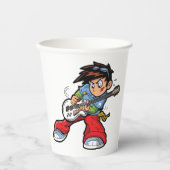 Cool Rock Star Gitarist Fun Musician Papieren Bekers (Voorkant)