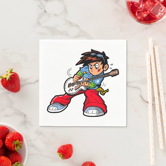 Cool Rock Star Gitarist Fun Musician Servet