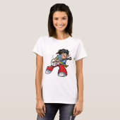 Cool Rock Star Gitarist Fun Musician T-shirt (Voorkant volledig)