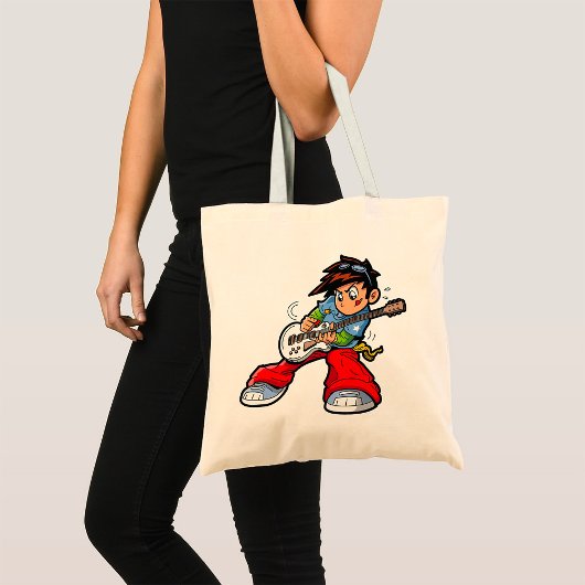 Cool Rock Star Gitarist Fun Musician Tote Bag