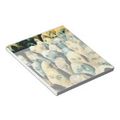 Cool Rock Stone Owl Facs met ogen Notitieblok (Schuin)