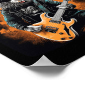 Cool Rocker Bunny voor Pasen en gitaristen met E Poster (Hoek)