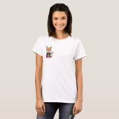 Cool Rocker Fox Character Playing a Guitar T-shirt (Voorkant volledig)