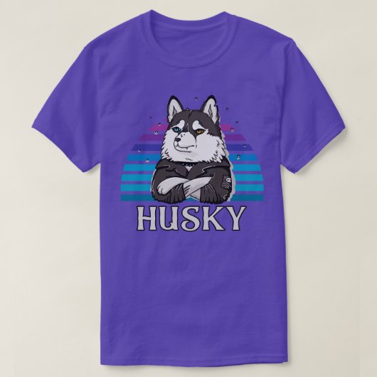Cool Rocker Husky Hondenliefhebber T-shirt (Design voorkant)