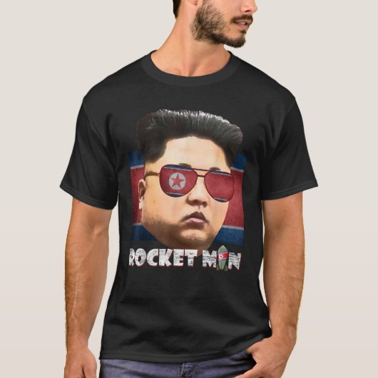 Cool Rocket Man Kim Jong Un T-shirt (Voorkant)