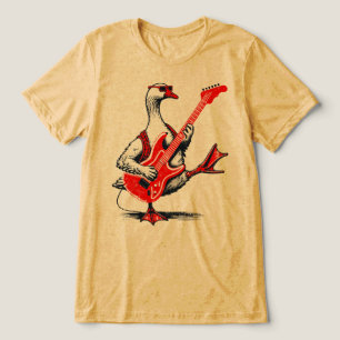 Cool Rockstar Gans die Rode Elektrische Gitaar Spe Tri-Blend Shirt