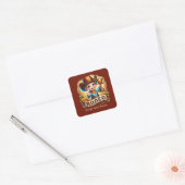 Cool Rodeo Cowboy tekst toevoegen Vierkante Sticker (Envelop)