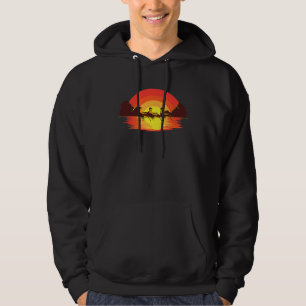Cool Roeien Zonsondergang Grappige Coxswain voorts Hoodie