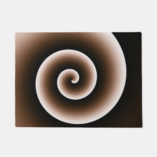 COOL Roestbruin Spiraalpatroon Deurmat (Voorkant)