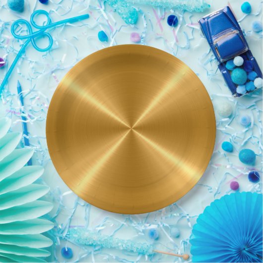 Cool Roestvrij staal Metaal #102 Papieren Bordje (Feest)