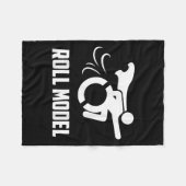 Cool Roll Model _ Funny Handicapped Person Wheelch Fleece Deken (Voorkant (Horizontaal))