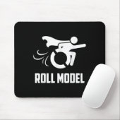 Cool Roll Model _ Funny Handicapped Person Wheelch Muismat (Met muis)