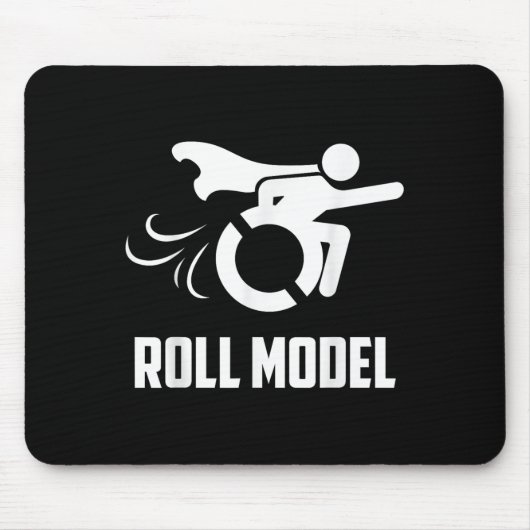Cool Roll Model _ Grappig Gehandicapte Persoon Rol Muismat (Voorkant)