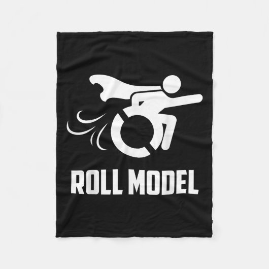 Cool Roll Model _ Grappige Gehandicapte Persoon Ro Fleece Deken (Voorkant)