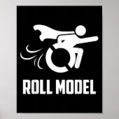 Cool Roll Model _ Grappige Gehandicapte Persoon Ro Poster (Voorkant)