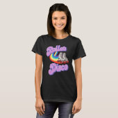 Cool Roller Disco Retro Party 70 en 80 s T-shirt (Voorkant volledig)