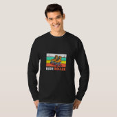 Cool Roller Disco Retro Party 70s And 80s High Rol T-shirt (Voorkant volledig)