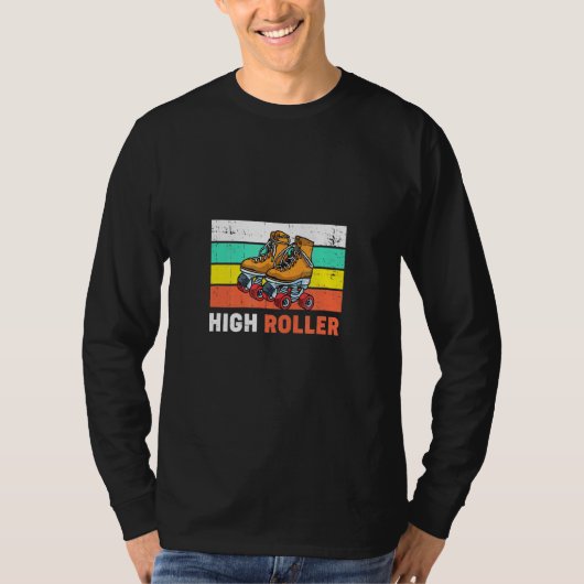 Cool Roller Disco Retro Party 70s And 80s High Rol T-shirt (Voorkant)