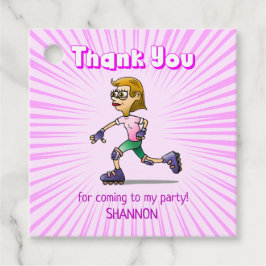 Cool Roller Schaatsen Meisje Bedankjes Labels