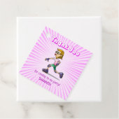 Cool Roller Schaatsen Meisje Bedankjes Labels (In situ)