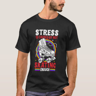 Cool Roller Skating Schaats Meisje 1970s Retro Str T-shirt