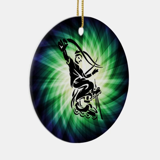 Cool Rollerblade Gift Keramisch Ornament (Rechts)