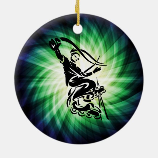 Cool Rollerblade Gift Keramisch Ornament (Achterkant)