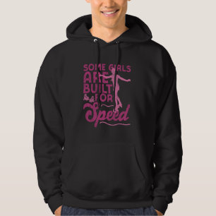 Cool Rolschaatsen Schaats Meisje jaren 1970 Retro Hoodie