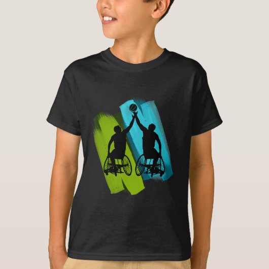 Cool rolstoel skelet spel t-shirt (Voorkant)