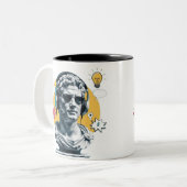 Cool Roman Statue Mok - Modern esthetisch geschenk (Voorkant links)