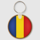 Cool Romania Flag Seal Sleutelhanger (Voorkant)