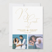 Cool Romantic 2 Multi Photos Be Our Guest Wedding Kaart (Voorkant)