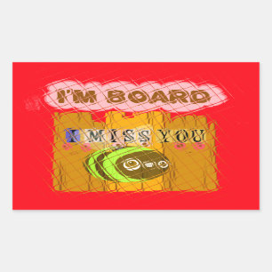 Cool Romantic Funny, ik mis je dat ik gestreden be Rechthoekige Sticker