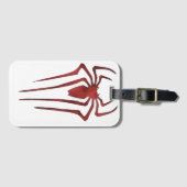 Cool Rood Arachnid Logo Avontuur Reizen Bagagelabel (Voorkant (horizontaal))