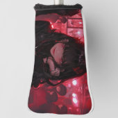 Cool Rood en Zwart Flirty Vampire Anime Girl Night Golfheadcover (Draai 90)