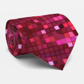 Cool Rood Lovertje Effect Stropdas (Opgerold)