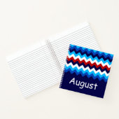 Cool Rood Wit Blauw Chevrons Custom Klein Notitieb Notitieboek (Binnen)