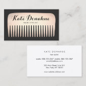 Cool Roos Gold Hair Stylist Comb Hair Salon Visitekaartje (Voorkant / Achterkant)