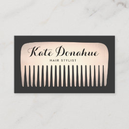 Cool Roos Gold Hair Stylist Comb Hair Salon Visitekaartje