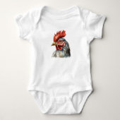 Cool Rooster Face Romper (Voorkant)