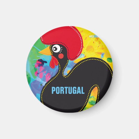 Cool Rooster van Portugal Magneet (Voorkant)