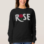 Cool Rose Simple Line Rose Trui (Voorkant)